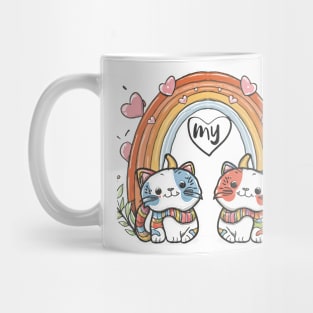 My Rainbow Cat is My Valentine Mug